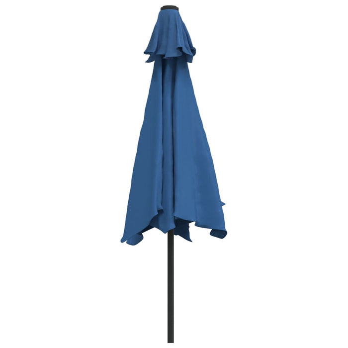 Umbrelă de soare exterior, LED-uri și stâlp oțel, azur, 300 cm - WALTI WALTI