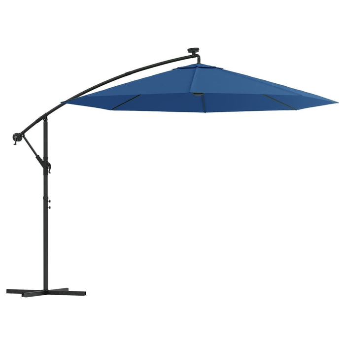 Umbrelă suspendată cu LED și stâlp din oțel, azuriu, 300 cm - WALTI WALTI