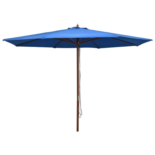 Umbrelă de soare de exterior, stâlp din lemn, albastru, 350 cm - WALTI WALTI