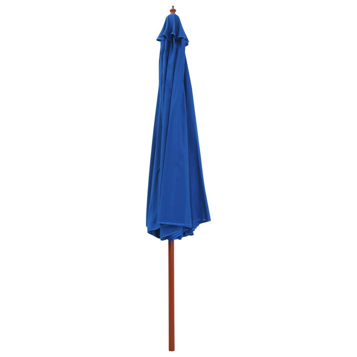 Umbrelă de soare de exterior, stâlp din lemn, albastru, 350 cm - WALTI WALTI