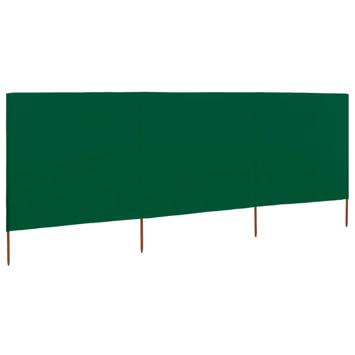 Paravan anti-vânt cu 3 panouri, verde, 400 x 80 cm, textil - WALTI WALTI