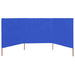 Paravan anti-vânt cu 3 panouri, azur, 400 x 80 cm, textil - WALTI WALTI