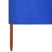 Paravan anti-vânt cu 3 panouri, azur, 400 x 80 cm, textil - WALTI WALTI