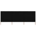 Paravan anti-vânt cu 3 panouri, negru, 400 x 120 cm, textil - WALTI WALTI
