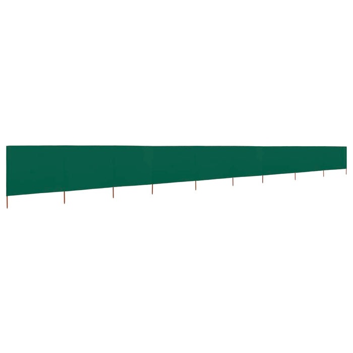 Paravan anti-vânt cu 9 panouri, verde, 1200 x 80 cm, textil - WALTI WALTI