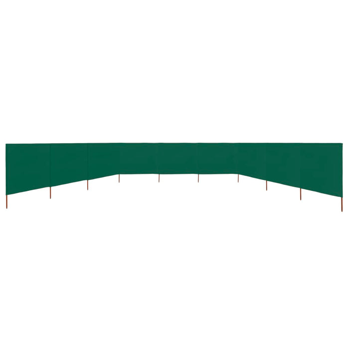 Paravan anti-vânt cu 9 panouri, verde, 1200 x 80 cm, textil - WALTI WALTI