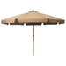 Umbrelă de soare de exterior, stâlp din lemn, gri taupe, 330 cm - WALTI WALTI