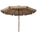 Umbrelă de soare de exterior, stâlp din lemn, gri taupe, 330 cm - WALTI WALTI