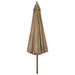 Umbrelă de soare de exterior, stâlp din lemn, gri taupe, 330 cm - WALTI WALTI