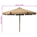 Umbrelă de soare de exterior, stâlp din lemn, gri taupe, 330 cm - WALTI WALTI