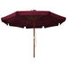 Umbrelă de soare de exterior, stâlp lemn, roșu burgund, 330 cm - WALTI WALTI