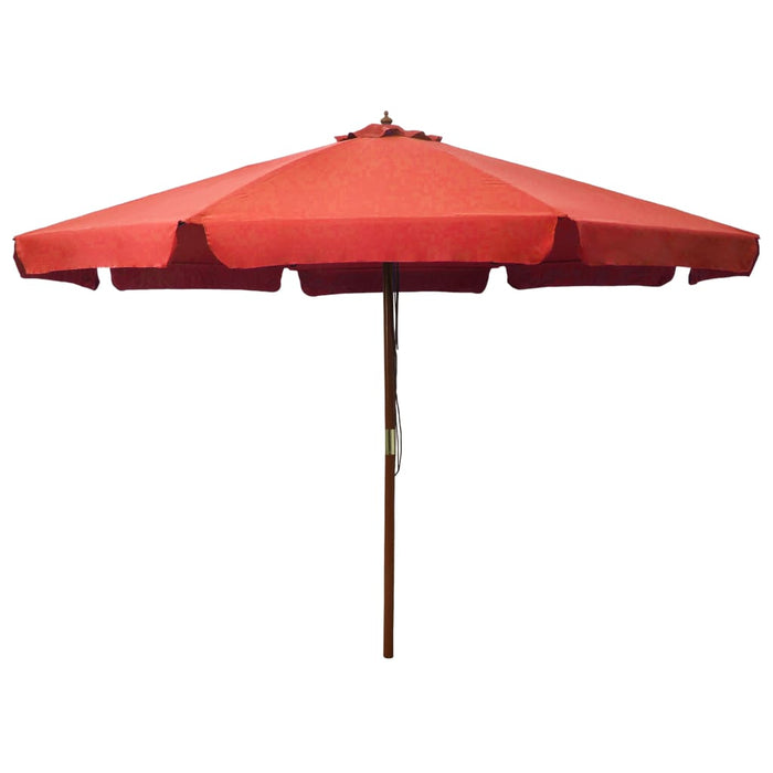 Umbrelă de soare de exterior, stâlp lemn, cărămiziu, 330 cm - WALTI WALTI