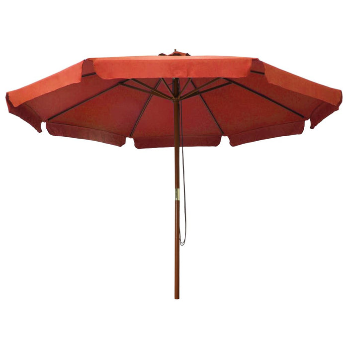 Umbrelă de soare de exterior, stâlp lemn, cărămiziu, 330 cm - WALTI WALTI