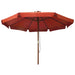 Umbrelă de soare de exterior, stâlp lemn, cărămiziu, 330 cm - WALTI WALTI