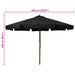 Umbrelă de soare de exterior, stâlp din lemn, negru, 330 cm - WALTI WALTI