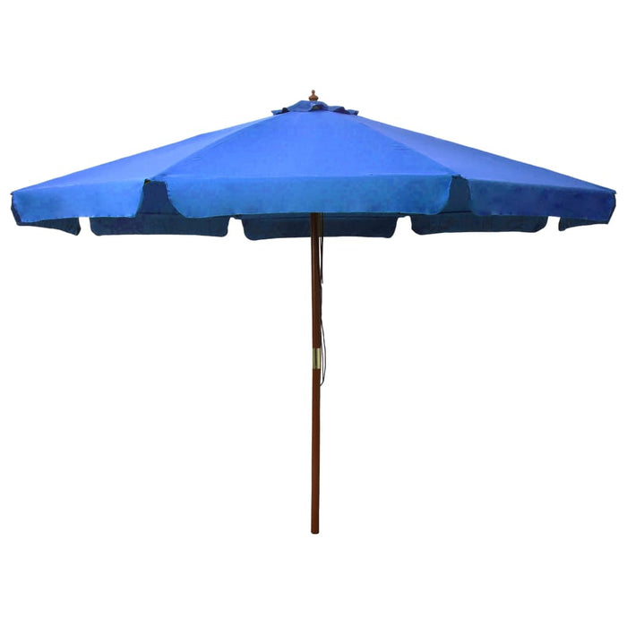 Umbrelă de soare de exterior, stâlp lemn, azuriu, 330 cm - WALTI WALTI