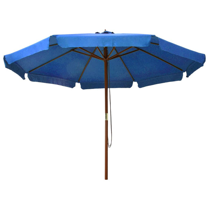 Umbrelă de soare de exterior, stâlp lemn, azuriu, 330 cm - WALTI WALTI