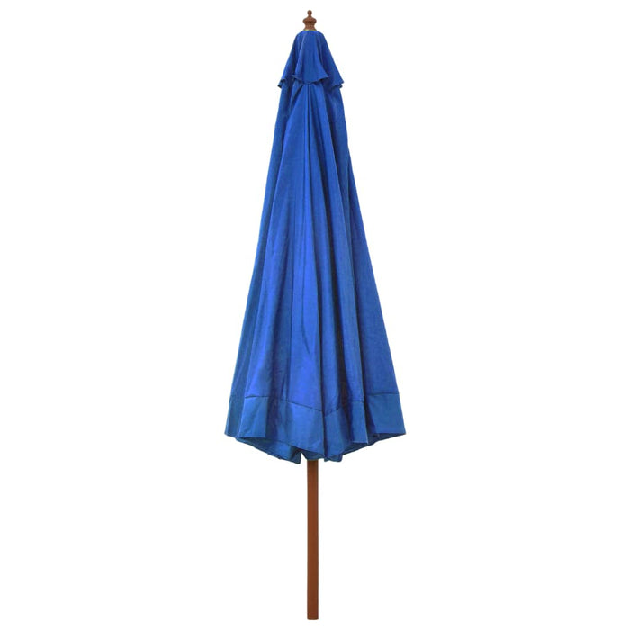 Umbrelă de soare de exterior, stâlp lemn, azuriu, 330 cm - WALTI WALTI