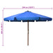 Umbrelă de soare de exterior, stâlp lemn, azuriu, 330 cm - WALTI WALTI