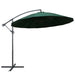 Umbrelă de soare suspendată, verde, 3 m, stâlp de aluminiu - WALTI WALTI