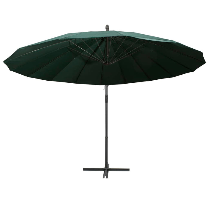 Umbrelă de soare suspendată, verde, 3 m, stâlp de aluminiu - WALTI WALTI