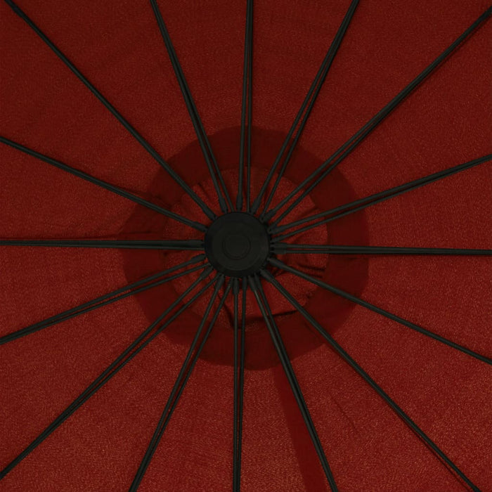 Umbrelă de soare suspendată, cărămiziu, 3 m, stâlp de aluminiu - WALTI WALTI
