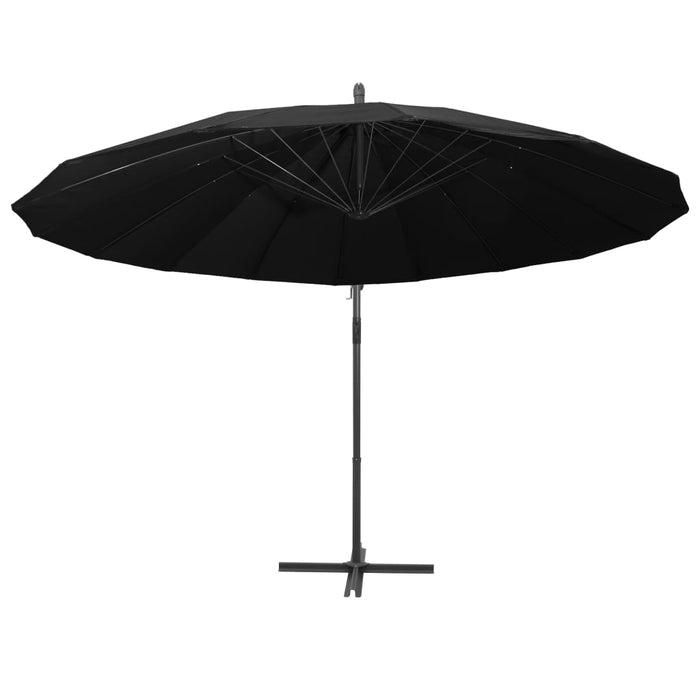 Umbrelă de soare suspendată, negru, 3 m, stâlp de aluminiu - WALTI WALTI