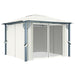 Pavilion cu perdele, crem, 300 x 300 cm, aluminiu - WALTI WALTI