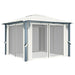 Pavilion cu perdele, crem, 300 x 300 cm, aluminiu - WALTI WALTI