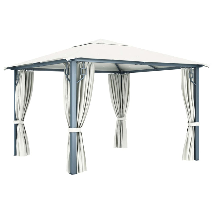Pavilion cu perdele, crem, 300 x 300 cm, aluminiu - WALTI WALTI
