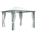 Pavilion cu perdele, crem, 300 x 300 cm, aluminiu - WALTI WALTI