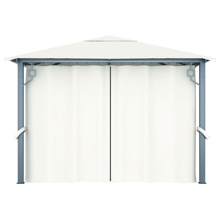 Pavilion cu perdele, crem, 300 x 300 cm, aluminiu - WALTI WALTI