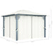 Pavilion cu perdele, crem, 300 x 300 cm, aluminiu - WALTI WALTI