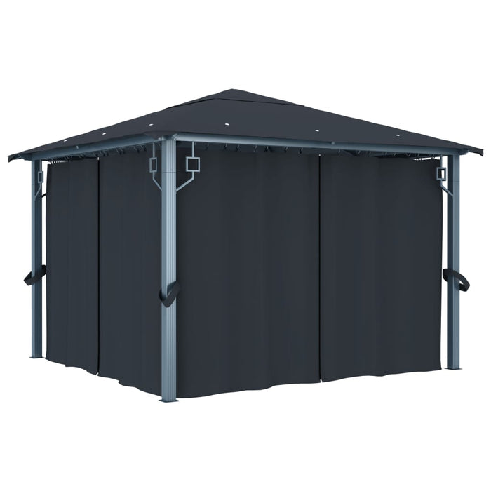 Pavilion cu perdele, antracit, 300 x 300 cm, aluminiu - WALTI WALTI