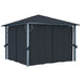 Pavilion cu perdele, antracit, 300 x 300 cm, aluminiu - WALTI WALTI