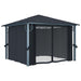 Pavilion cu perdele, antracit, 300 x 300 cm, aluminiu - WALTI WALTI