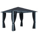 Pavilion cu perdele, antracit, 300 x 300 cm, aluminiu - WALTI WALTI