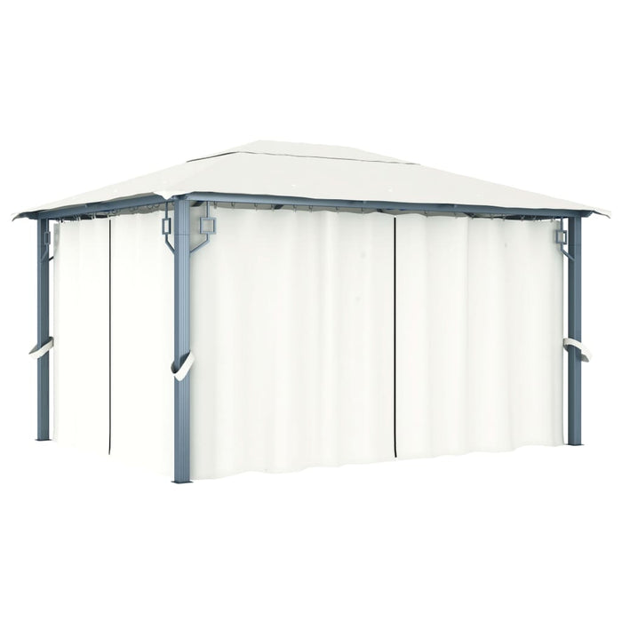 Pavilion cu perdele, crem, 400 x 300 cm, aluminiu - WALTI WALTI