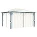 Pavilion cu perdele, crem, 400 x 300 cm, aluminiu - WALTI WALTI