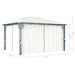 Pavilion cu perdele, crem, 400 x 300 cm, aluminiu - WALTI WALTI