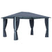 Pavilion cu perdele, antracit, 400 x 300 cm, aluminiu - WALTI WALTI