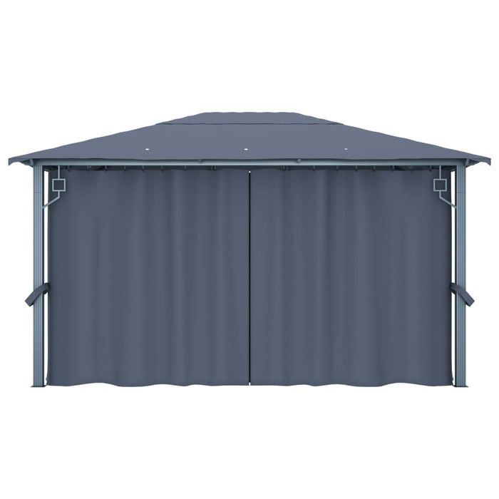 Pavilion cu perdele, antracit, 400 x 300 cm, aluminiu - WALTI WALTI