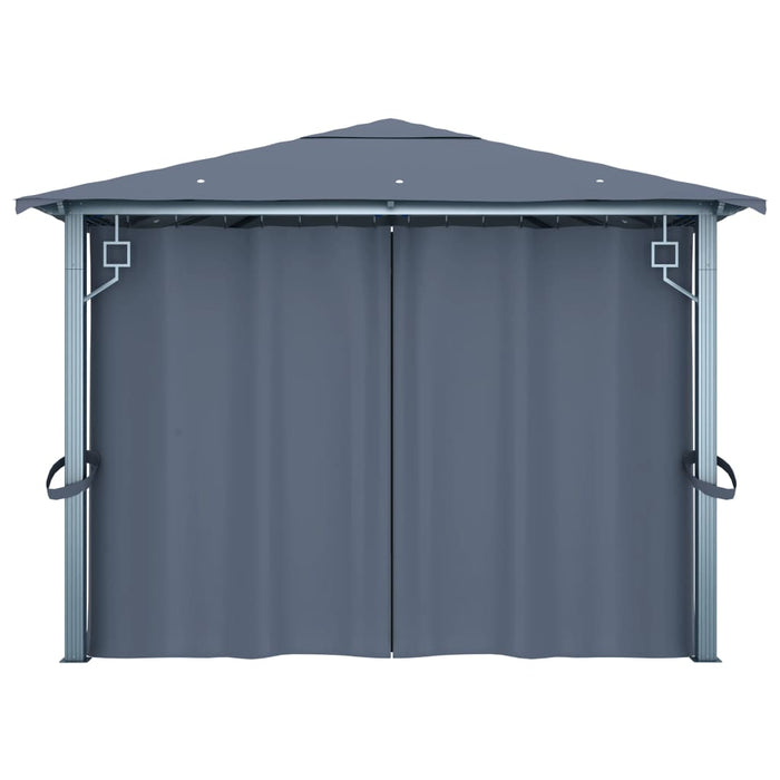 Pavilion cu perdele, antracit, 400 x 300 cm, aluminiu - WALTI WALTI