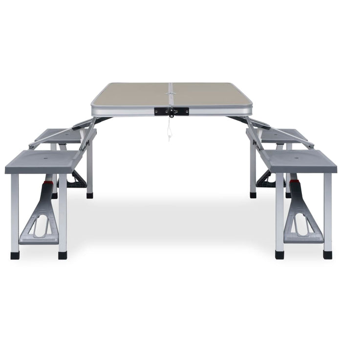 Masă de camping pliabilă cu 4 scaune, oțel și aluminiu - WALTI WALTI
