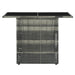 Set mobilier de bistro cu perne, 3 piese, gri, poliratan - WALTI WALTI