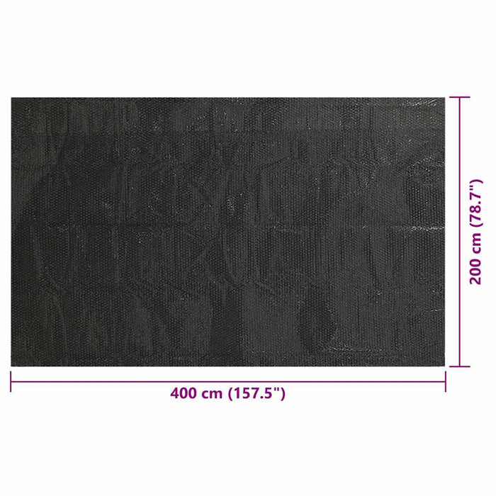 Prelată piscină, negru, 400 x 200 cm, PE - WALTI WALTI