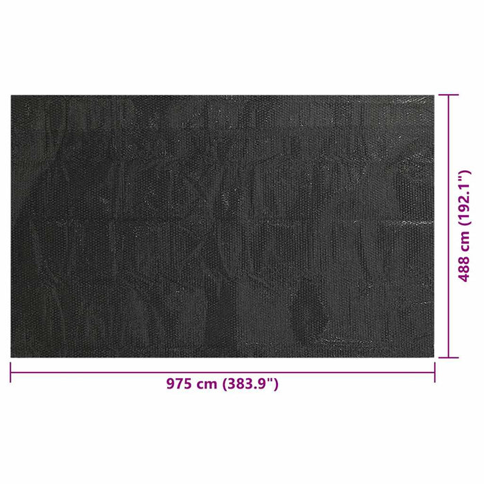 Prelată piscină, negru, 975 x 488 cm, PE - WALTI WALTI