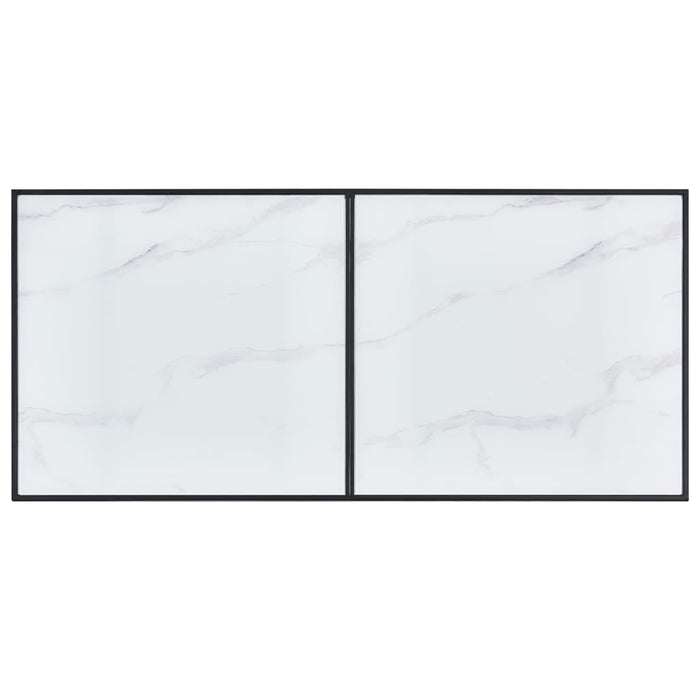 Masă de bucătărie, alb, 160 x 80 x 75 cm, sticlă securizată WALTI