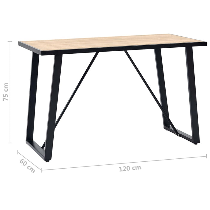 Masă de bucătărie, stejar, 120x60x75 cm, MDF - WALTI WALTI