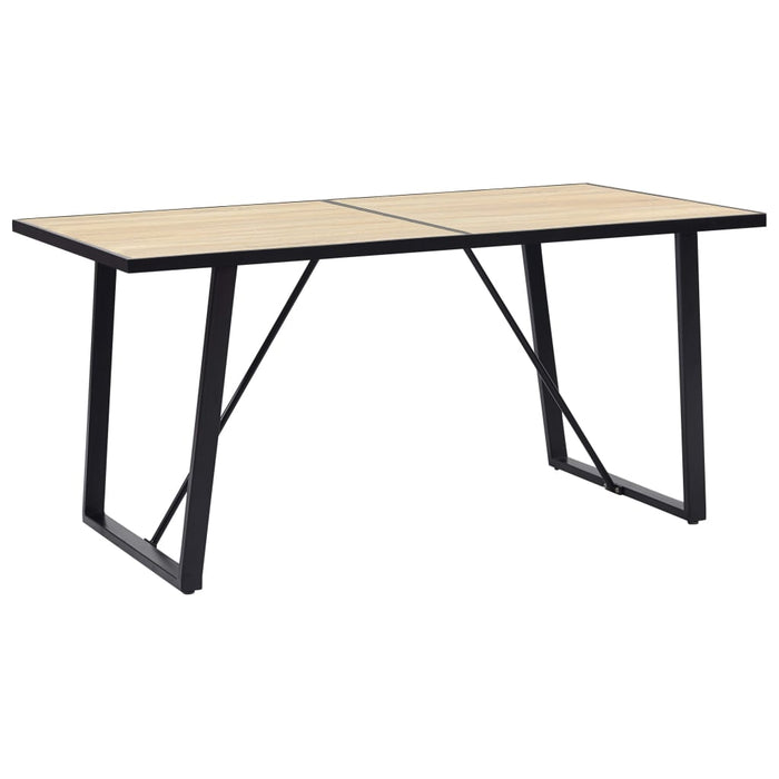 Masă de bucătărie, stejar, 160x80x75 cm, MDF WALTI